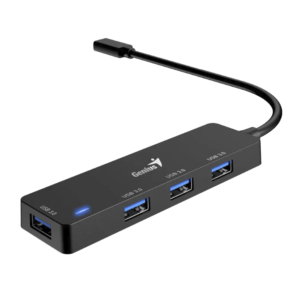 HUB GENIUS USB-C UH-400 4 USB-A 3.0 BLACK (31240002400) (NT8)2