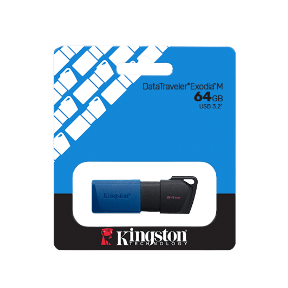 MEMORIA USB KINGSTON EXODIA 64 GB, USB 3.2 GEN 1, AZUL (DTXM/64GB) (NT4)4