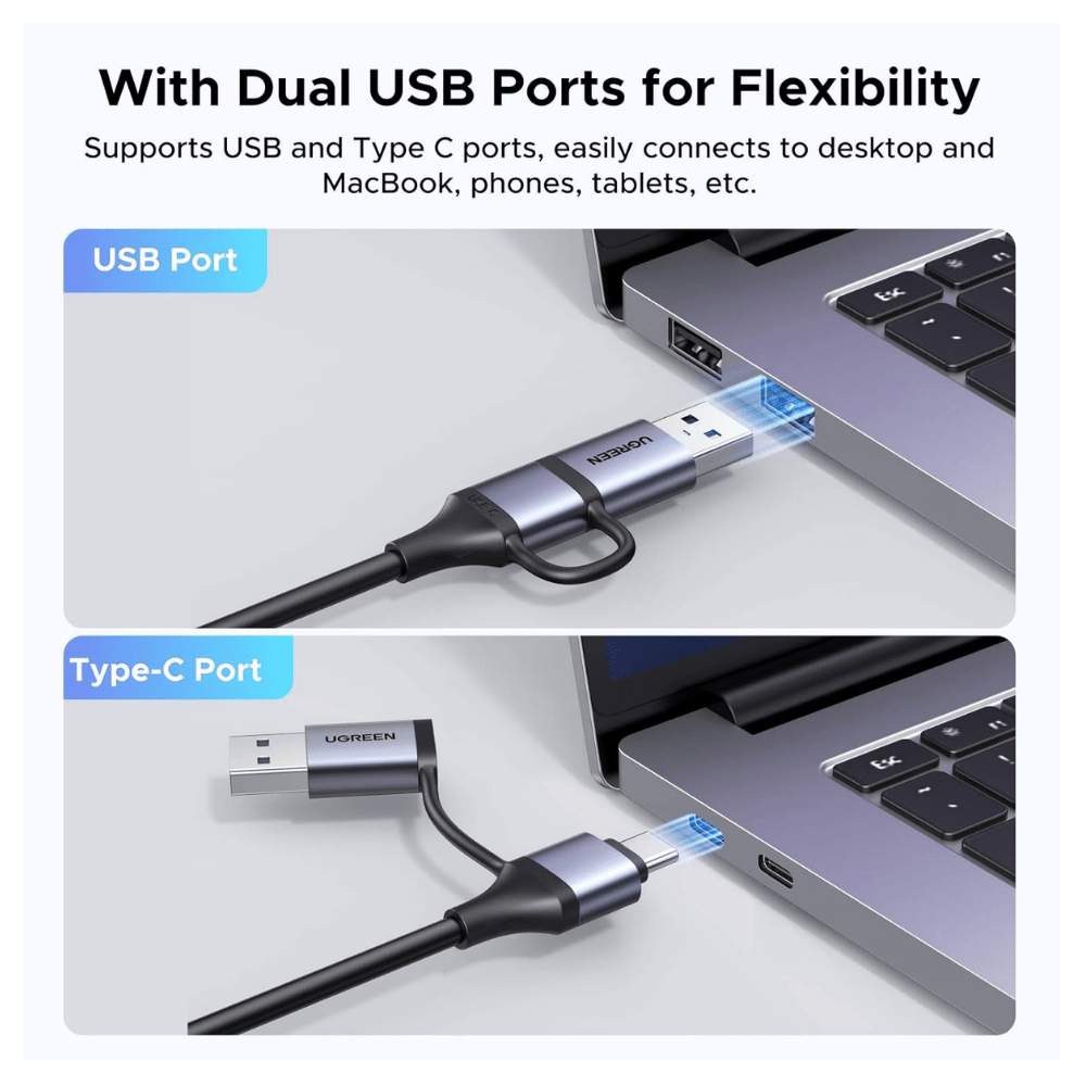 CAPTURADOR DE VIDEO UGREEN CM629 HDMI A USB-A/USB-C , 2K, 30HZ (15389)2