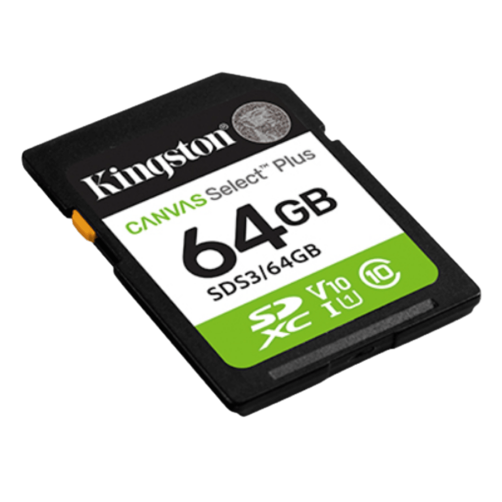 TARJETA DE MEMORIA SD KINGSTON CANVAS SELECT PLUS, 64GB, VELOCIDAD: UHS-I/U1/V10 (SDS3/64GB)2
