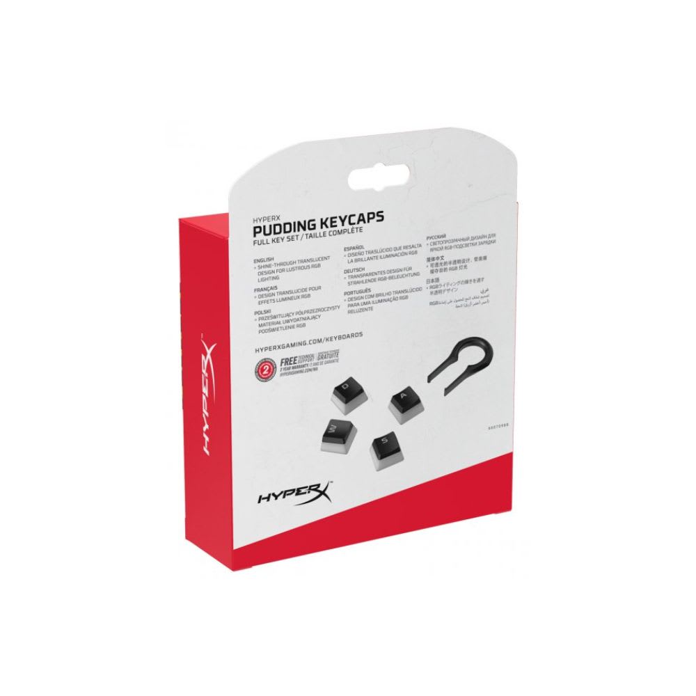 JUEGO DE TECLAS HYPERX PUDDING KEYCAPS PARA TECLADOS MECÁNICOS (HKCPXA-BK-LA/G) ESPAñOL1