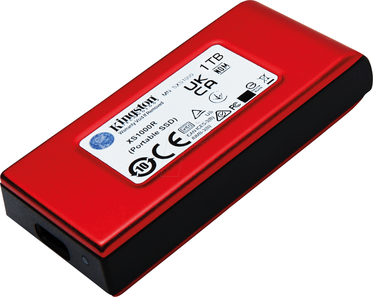 UNIDAD DE ESTADO SÓLIDO PÓRTATIL KINGSTON XS1000 - EXTERNO - 2TB ROJO (SXS1000R/2000G)2