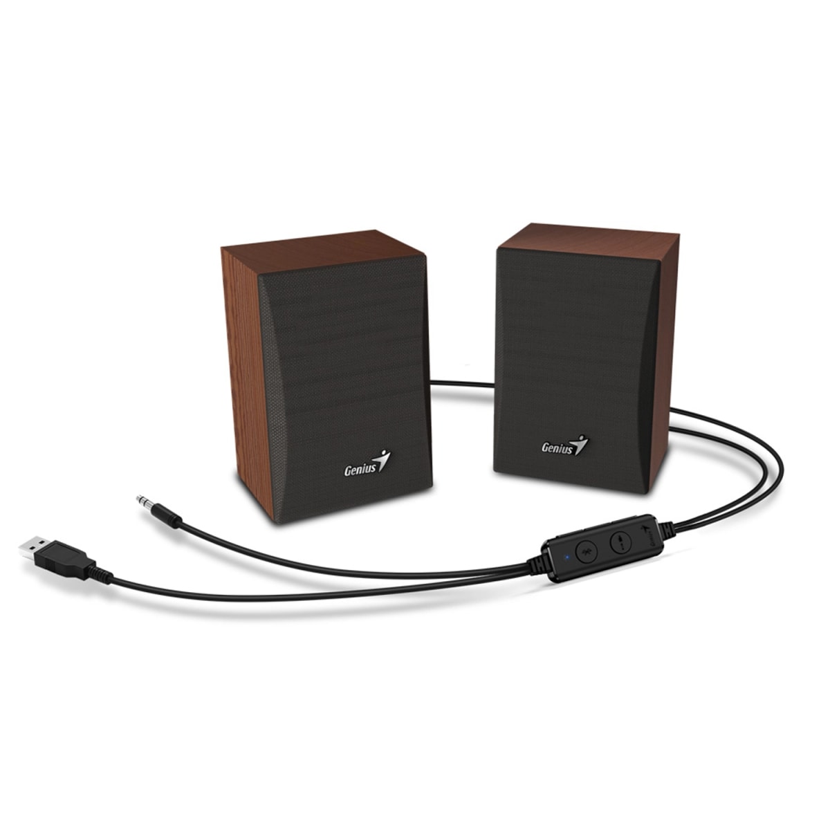 PARLANTE GENIUS SP-HF380BT USB POWER 3W WOOD (31730034400)1