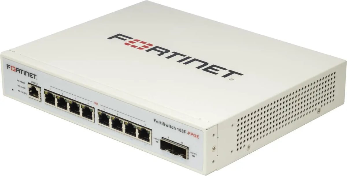 FORTISWITCH-108F-FPOE L2+ MANAGEMENT SWITCH WITH 8XGE + 2XSFP (FS-108F-FPOE) (NT9)2