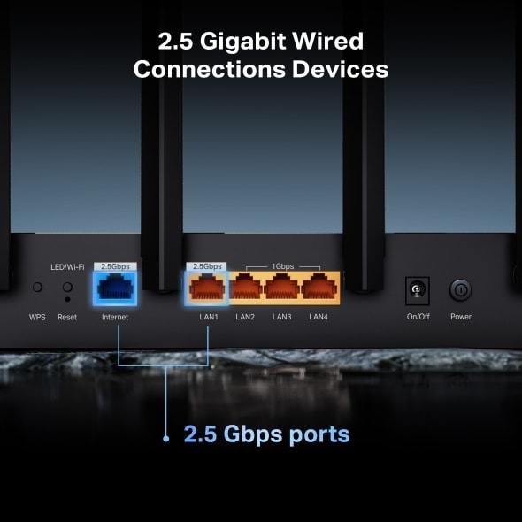 ROUTER TP-LINK ARCHER BE400 BE6500 2BAND 6 ANTENAS (Archer BE400) (NT6)4