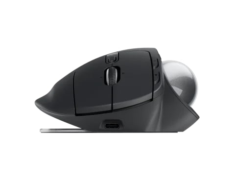 MOUSE LOGITECH MX ERGO S ADVANCED TRACKBALL WIRELESS BOLT/BLUETOOTH USB-C BLACK (910-007261) (NT8)6