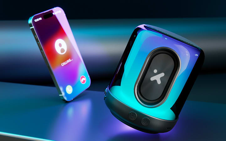 PARLANTE XTECH BEATWAVE TWS BT/USB/3.5MM LED 5W NEGRO (XTS-617) NT84