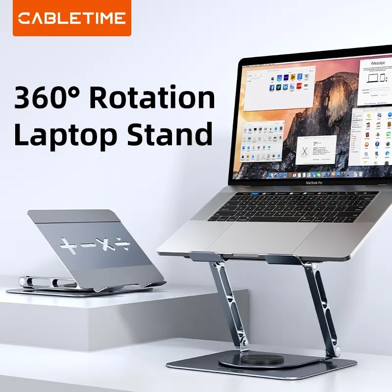 SOPORTE GIRATORIO DE 360º CABLETIME PARA PORTATIL (CS19G)2