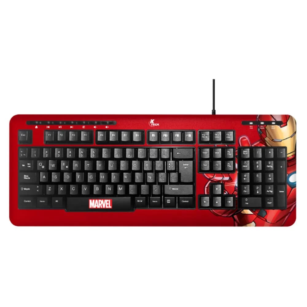 TECLADO CABLEADO XTECH EDICIÓN IRONMAN (XTK-M401IM)1