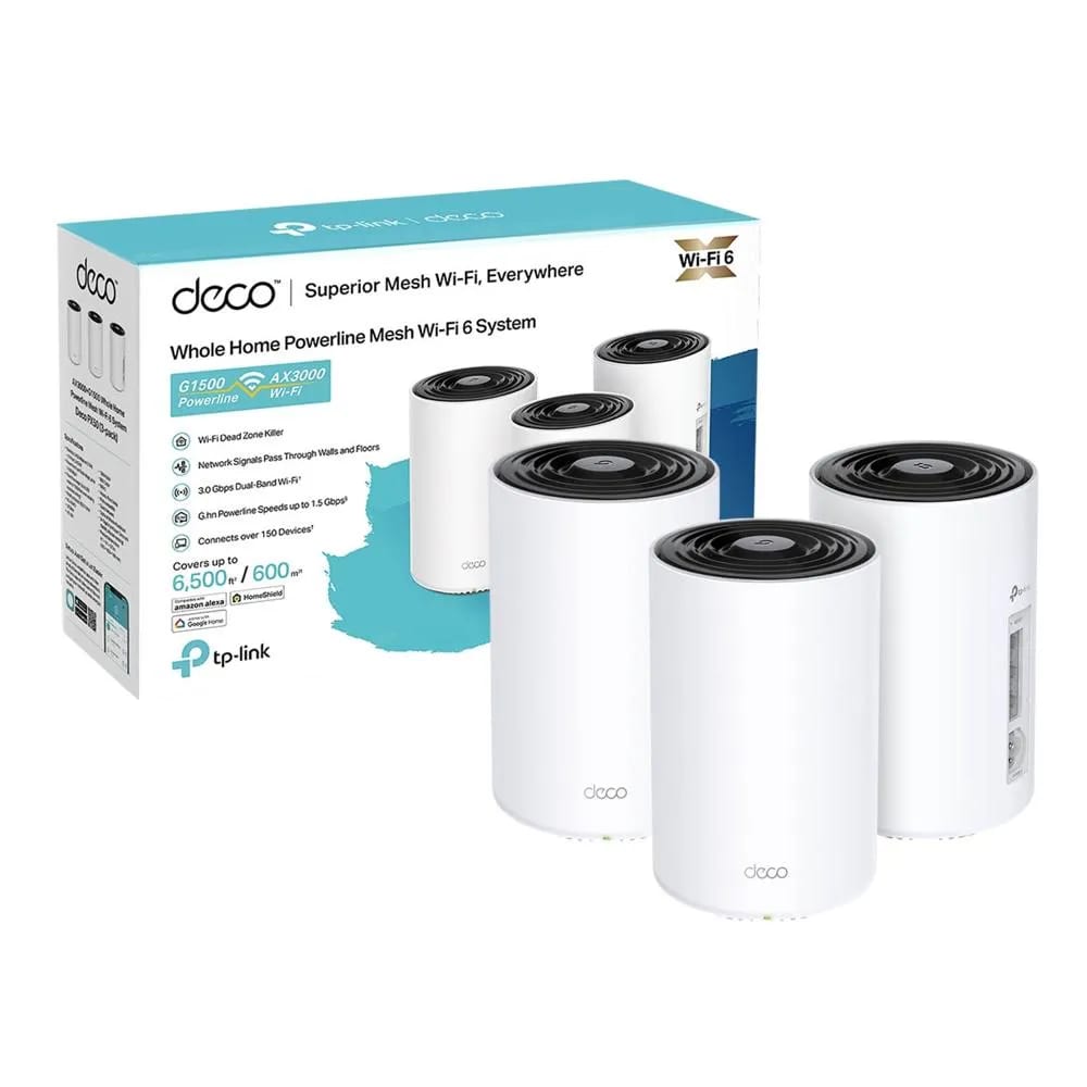 SISTEMA DE WIFI TP-LINK DECO PX50 (PAQX3) AX3000 + G1400 (Deco PX50(3-pack)) (NT6)2