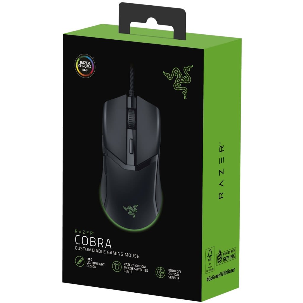MOUSE RAZER COBRA 8500 DPI SWITCH OPTICO 90M CHROMA NEGRO (RZ01-04650100-R3U1) (NT8)5