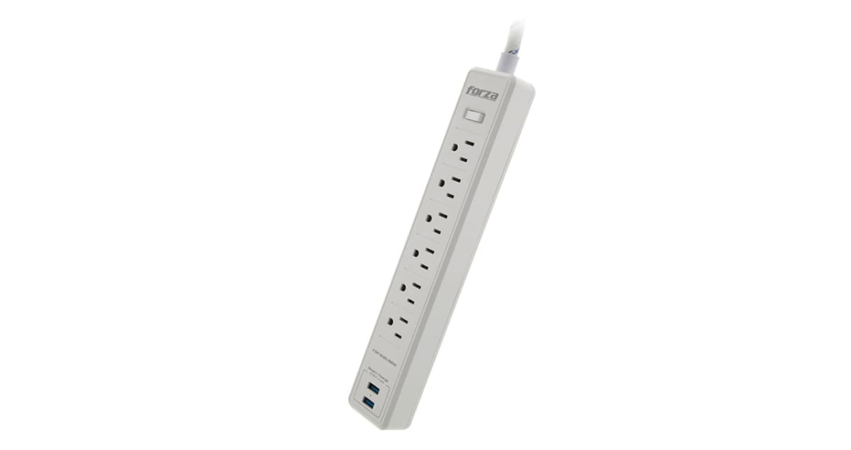 SUPRESOR DE PICOS FORZA1680W 6T USB 1200J (FSP-612USBW) (NT6)1