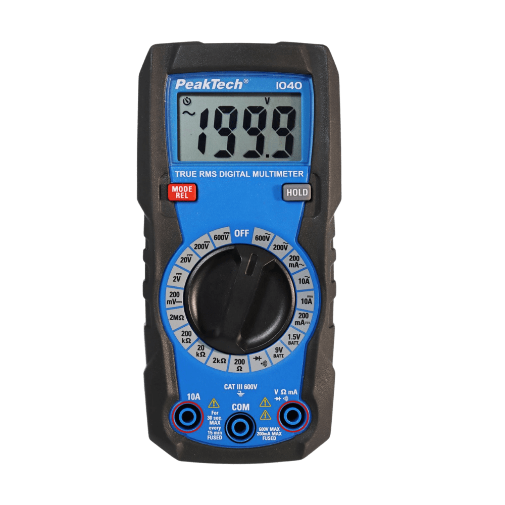 MULTIMETRO DIGITAL P1040 PEAKTECH PORTATIL 2000 COUNTS 600V AC/DC - 10A AC/DC (P1040) 0
