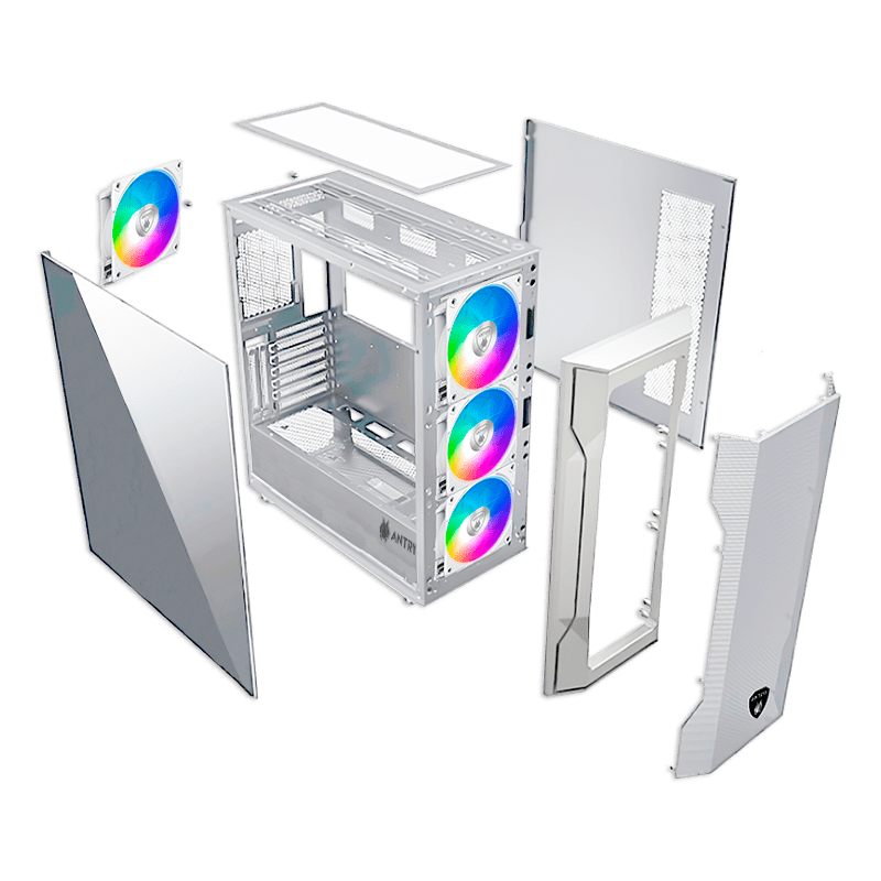 CASE ANTRYX FX 710 WHITE, ARGB FAN X4, USB TIPO-C (AC FX710W) (NT21)6