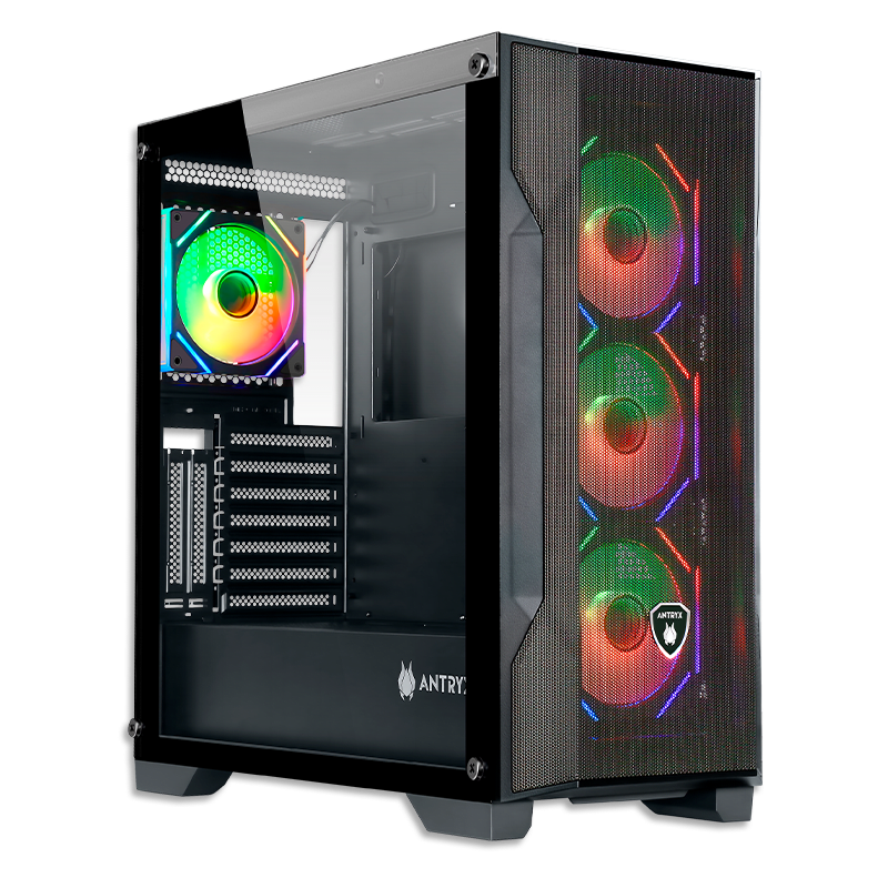 CASE ANTRYX FX 710U BLACK, INFINITY ARGB FAN X4, USB TIPO-C (AC-FX710UK) (NT21) 0