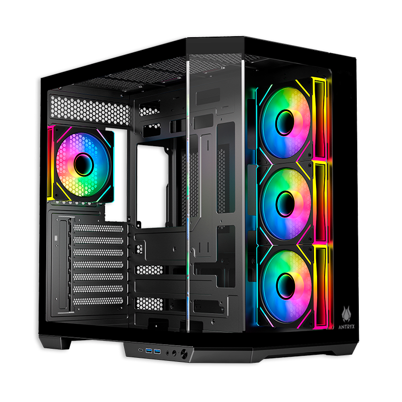 CASE ANTRYX FX 800 BLACK, INFINITY ARGB FAN X4, USB TIPO-C (AC-FX800K) (NT21) 0