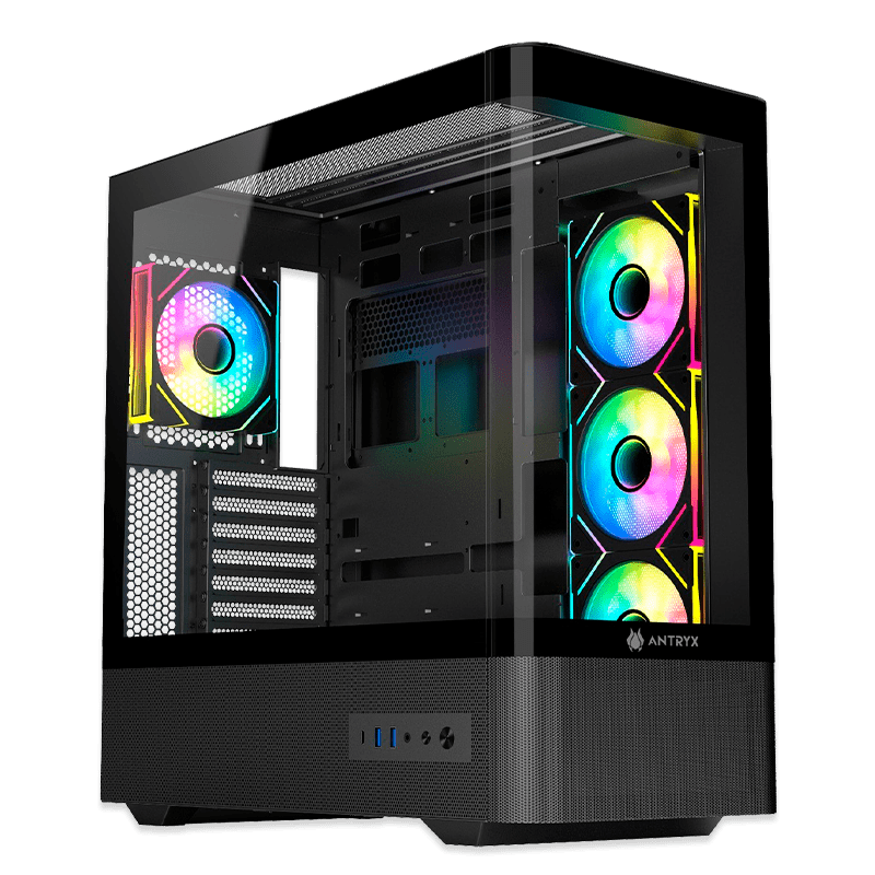 CASE ANTRYX FX 830 BLACK, INFINITY ARGB FAN X4, USB TIPO-C (AC-FX830K) (NT21) 0