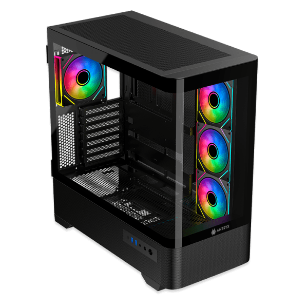 CASE ANTRYX FX 830 BLACK, INFINITY ARGB FAN X4, USB TIPO-C (AC-FX830K) (NT21)2