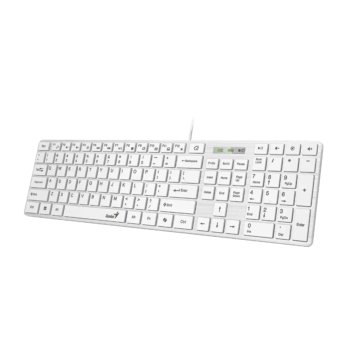 TECLADO GENIUS SMART SLIMSTAR 126 AI COPILOT USB WHITE (31310017409) (NT8)2