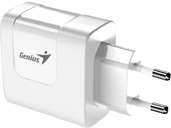 CARGADOR DE PARED GENIUS PD-65AC 65W FAST CHARGE 1 USB-C 1 USB-A WHITE (32590010400) (NT8)2