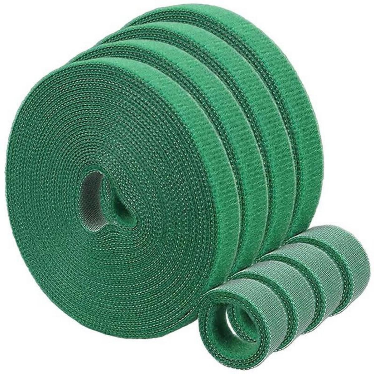 CINTA DE SUJECIÓN REUTILIZABLE TIPO VELCRO 25MTX2CM VERDE2