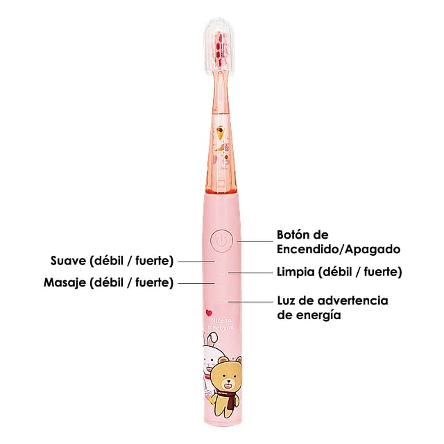 CEPILLO DENTAL ELECTRICO KIDS MDHL ROSADO (U6A)2