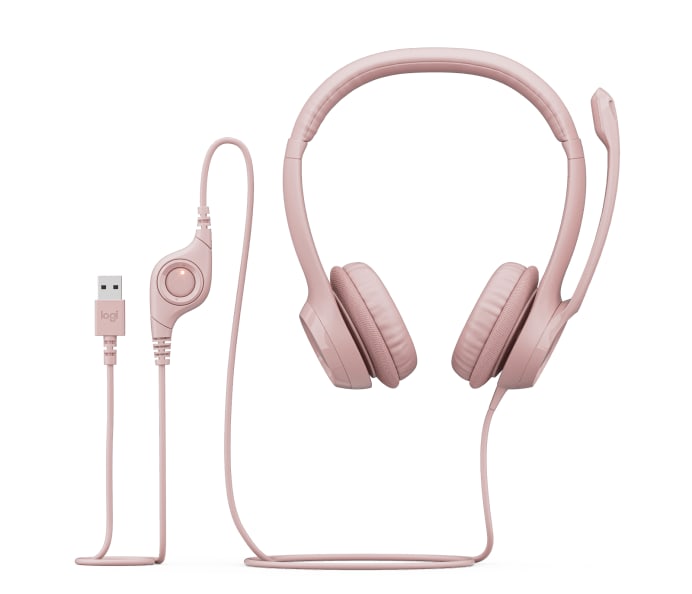 AURICULARES USB H390 USB ROSA (981-001280)2