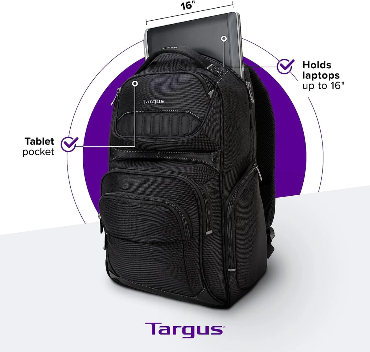 MOCHILA TARGUS LEGEND IQ AUDIO JACK NEGRO 16