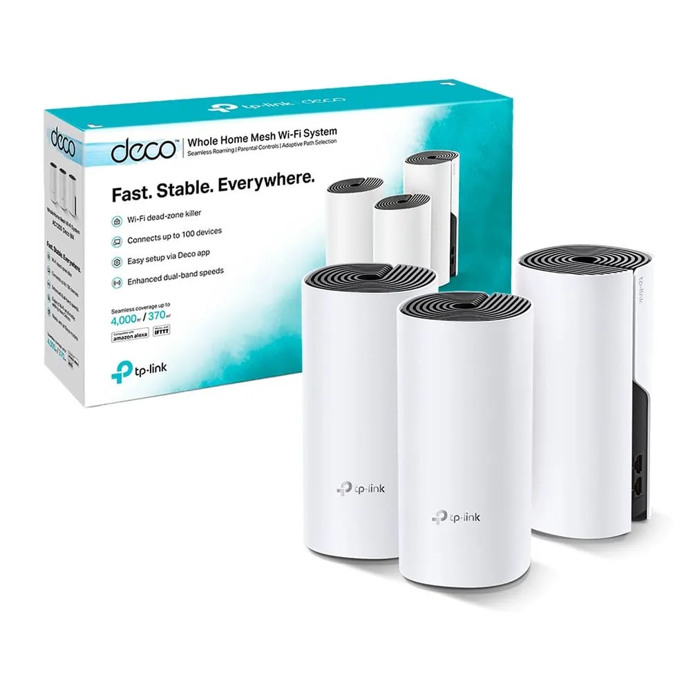 SISTEMA DE WIFI TP-LINK MESH DECO M4 (PAQX3) AC1200 2BAND (Deco M4(3-pack)) (NT6)1