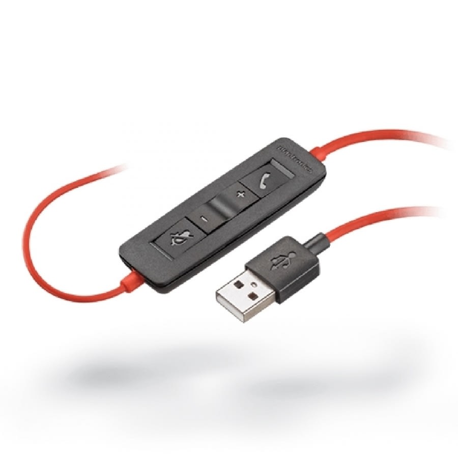 AUDIFONOS POLY BLACKWIRE 3220 + ADAPTADOR USB C/A (8X228A6) (NT6)3