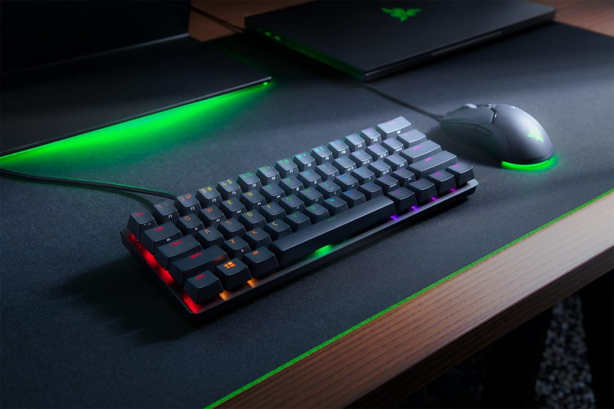 TECLADO RAZER HUNTSMAN MINI CHROMA RGB OPTICAL MECANICO SWITCH PURPURA SP (RZ03-03392900-R311) NT83
