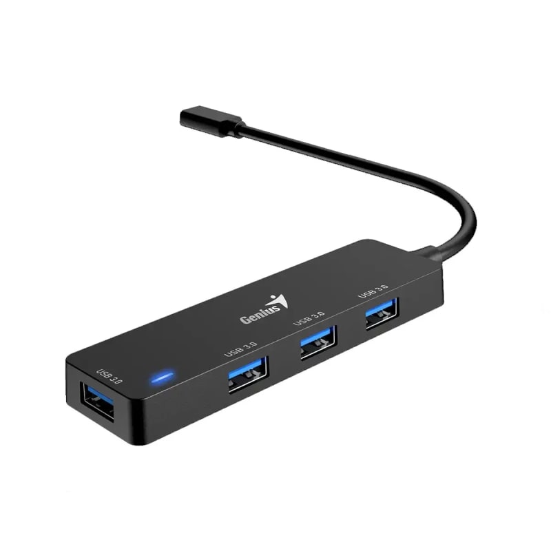 HUB GENIUS USB-C UH-400 4 USB-A 3.0 BLACK (31240002400)4