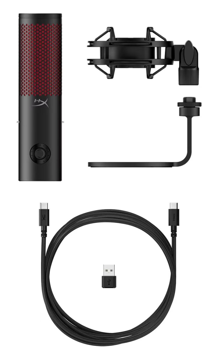 MICROFONO HYPERX QUADCAST 2 USB BLACK ( 872V1AA ) (NT3)3