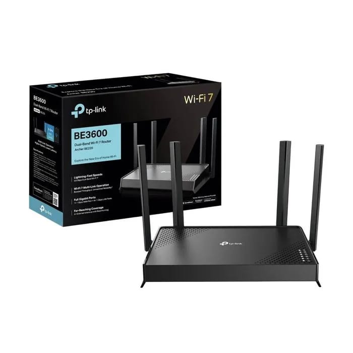 ROUTER TP-LINK ARCHER BE220 WIFI 7 2BAND BE3600 (Archer BE220) (NT6)3