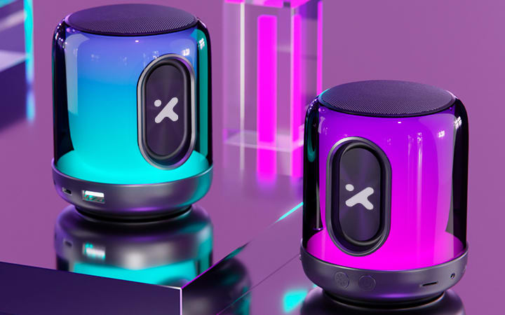 PARLANTE XTECH BEATWAVE TWS BT/USB/3.5MM LED 5W NEGRO (XTS-617) NT85