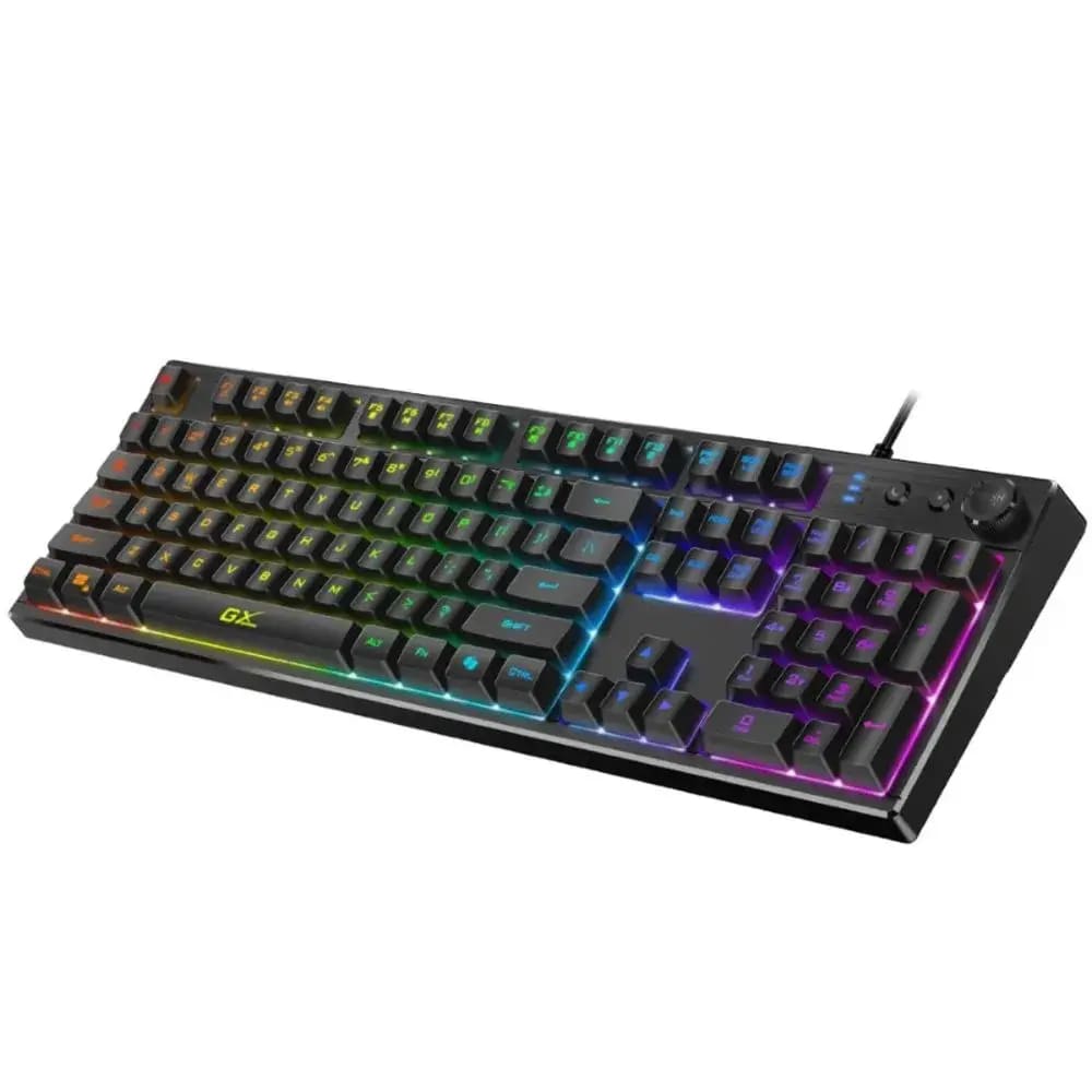 TECLADO GENIUS GX SCORPION K7 AI COPILOT GAMING RGB MACRO USB SP NEGRO (31310054401) NT83