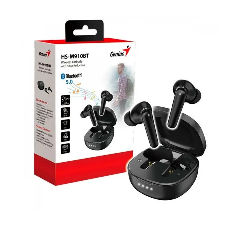 AUDIFONOS GENIUS HS-M910BT TRUE WIRELESS BT BLACK (31710023400) (NT8) 0