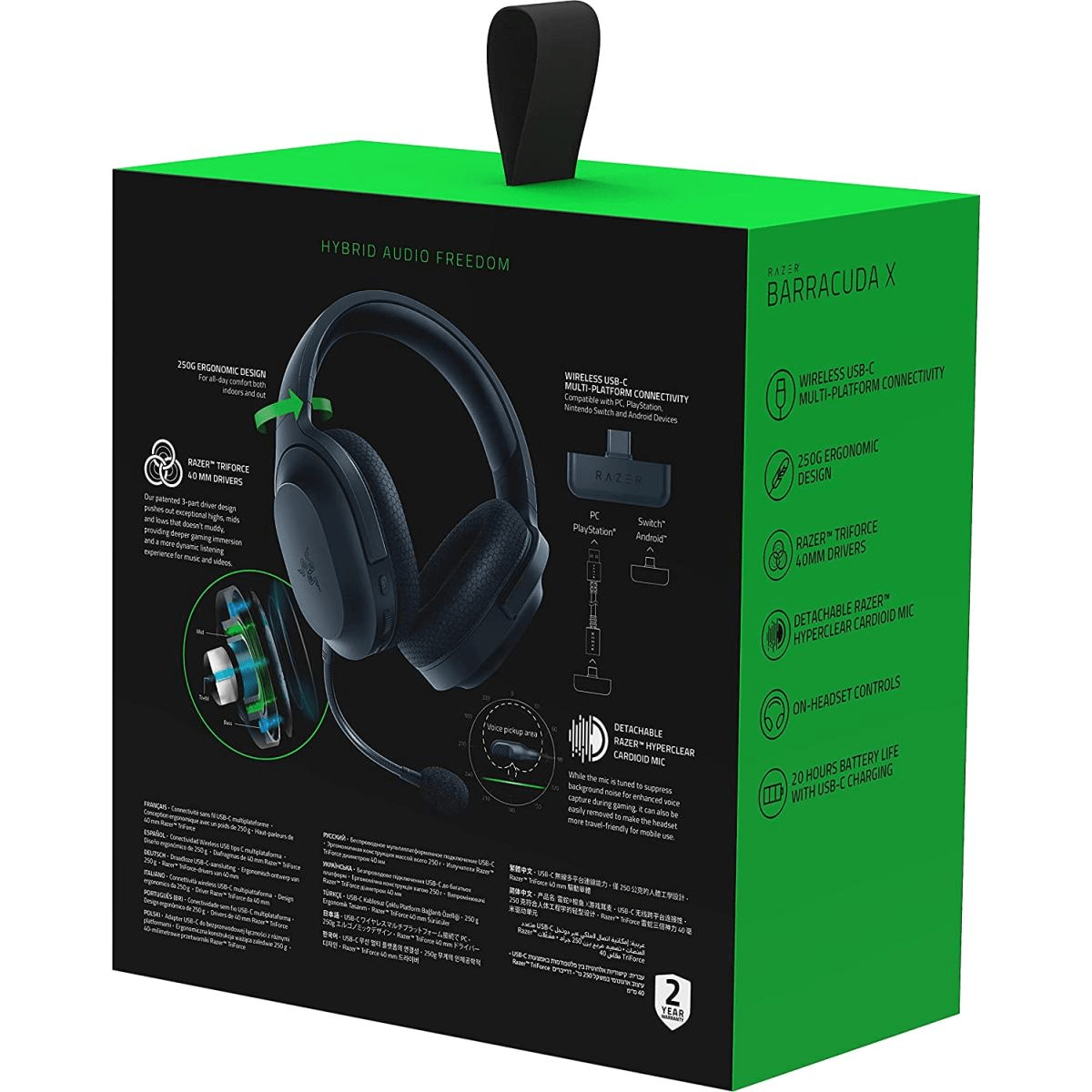 AURICULAR C/ MICROF. RAZER BARRACUDA X 2022 50H INALÁMBRICO BLACK (RZ04-04430100-R3U1) (NT8)4