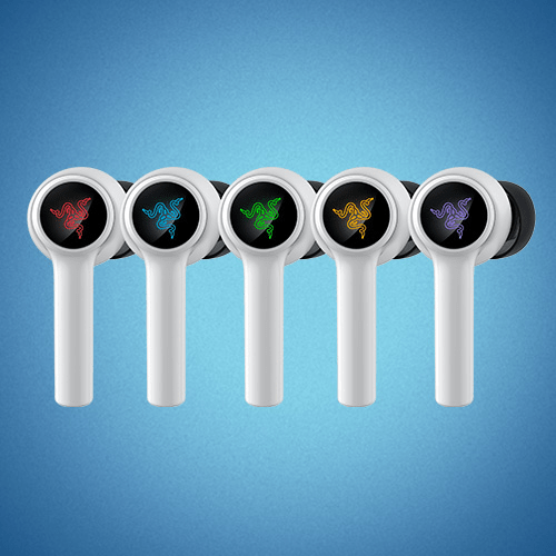 AURICULAR C/ MICROF. RAZER HAMMERHEAD HYPERSPEED INALÁMBRICO ED. PS5 CHROMA WHITE (RZ12-03820300-R3U1) (NT8)8