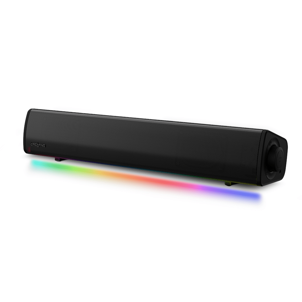 PARLANTE CREATIVE GAMING SOUND BAR GS3 RGB 24W BLUETOOTH 5.4 USB-C POWER BLACK (51MF8465AA000) (NT8) 0