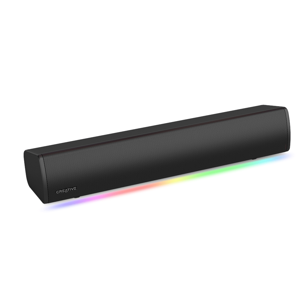 PARLANTE CREATIVE GAMING SOUND BAR GS3 RGB 24W BLUETOOTH 5.4 USB-C POWER BLACK (51MF8465AA000) (NT8)2