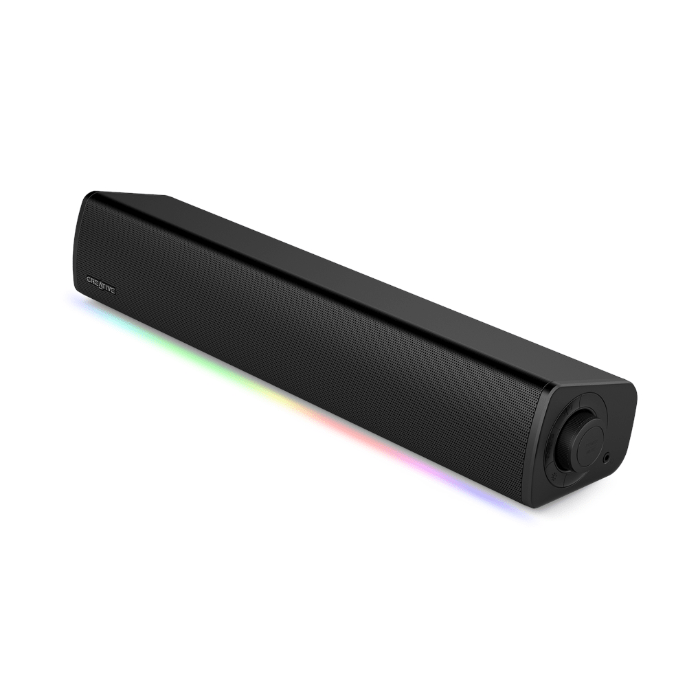 PARLANTE CREATIVE GAMING SOUND BAR GS3 RGB 24W BLUETOOTH 5.4 USB-C POWER BLACK (51MF8465AA000) (NT8)3