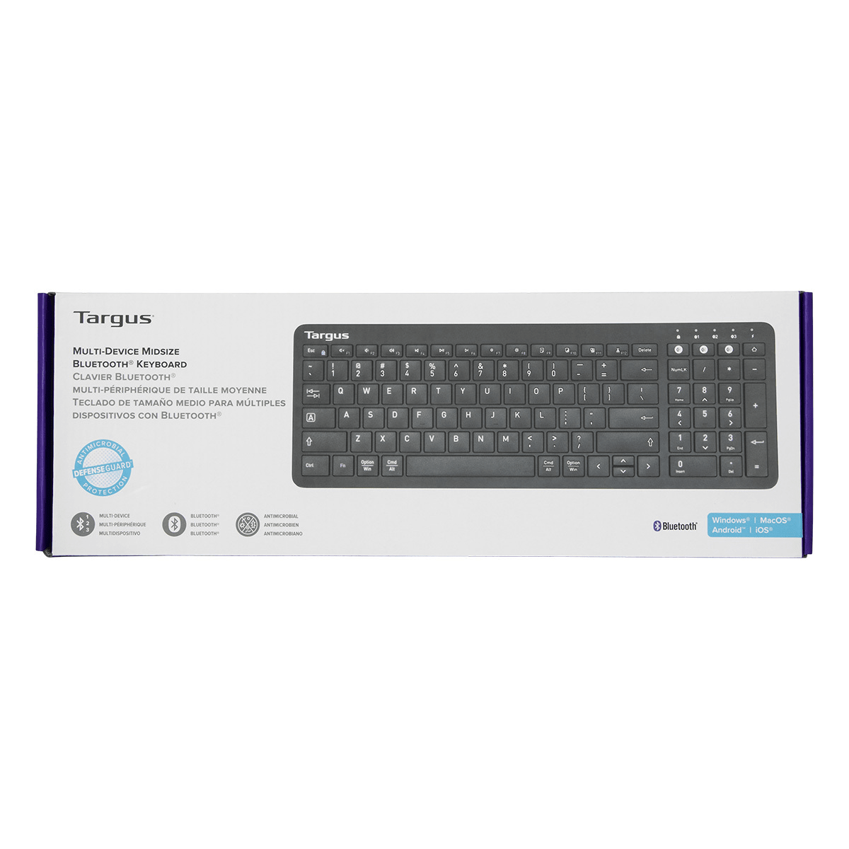 TECLADO TARGUS KB863 MEDIANO ANTIMICROBIAL MULTIDISPOSITIVO BLUETOOTH SP NEGRO (AKB863ES) (NT8)6