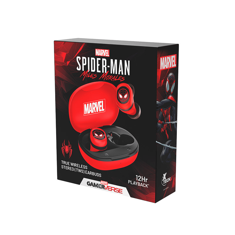 AUDIFONOS INTRAAURALES TWS XTECH - MARVEL SPIDER-MAN MILES MORALES (XTH-M701SM) (NT3)9
