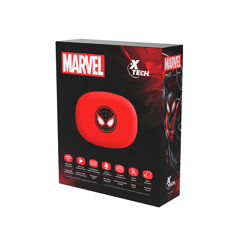 AUDIFONOS INTRAAURALES TWS XTECH - MARVEL SPIDER-MAN MILES MORALES (XTH-M701SM) (NT3)10