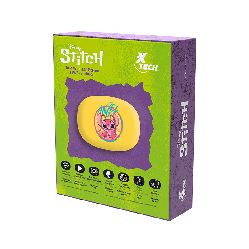AUDIFONOS INTRAAURALES TWS XTECH - EDICIÓN STITCH AMARILLO (XTH-D701ST-YL) (NT3)11