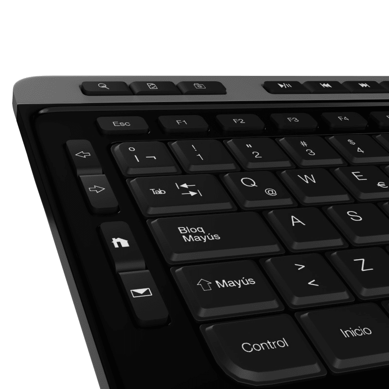 KIT TECLADO + MOUSE KLIPXTREME MAGNIFIK - DUO INALÁMBRICO 2.4GHZ NEGRO Y GRIS (KBK-520) (NT3)6