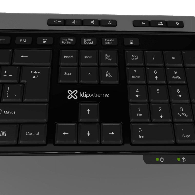 KIT TECLADO + MOUSE KLIPXTREME MAGNIFIK - DUO INALÁMBRICO 2.4GHZ NEGRO Y GRIS (KBK-520) (NT3)7