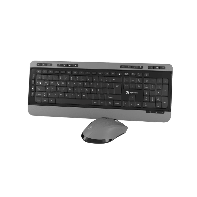 KIT TECLADO + MOUSE KLIPXTREME MAGNIFIK - DUO INALÁMBRICO 2.4GHZ NEGRO Y GRIS (KBK-520) (NT3)11