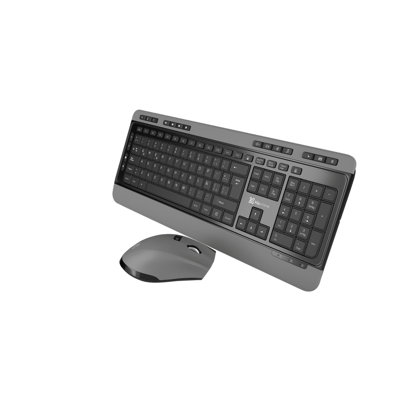 KIT TECLADO + MOUSE KLIPXTREME MAGNIFIK - DUO INALÁMBRICO 2.4GHZ NEGRO Y GRIS (KBK-520) (NT3)14